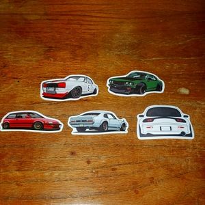 5 car stickers